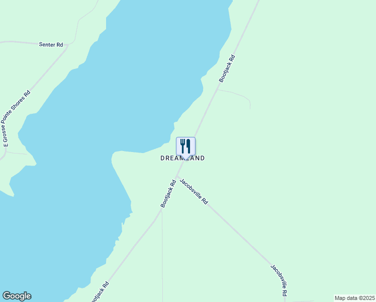 map of restaurants, bars, coffee shops, grocery stores, and more near Bootjack Road in Lake Linden