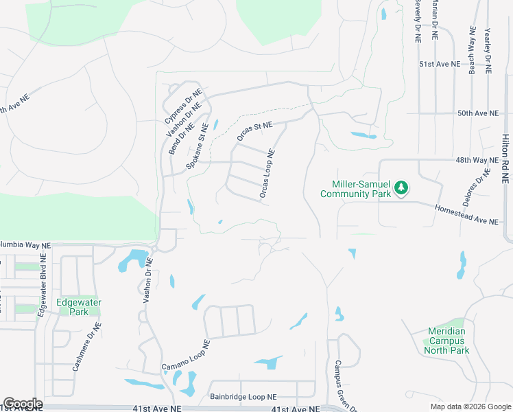 map of restaurants, bars, coffee shops, grocery stores, and more near 8249 Orcas Loop Northeast in Lacey