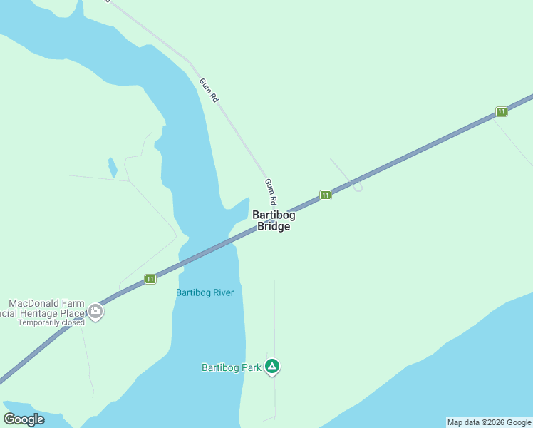 map of restaurants, bars, coffee shops, grocery stores, and more near 6 Gum Road in Bartibog Bridge
