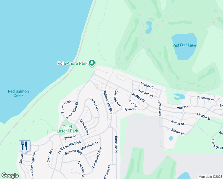 map of restaurants, bars, coffee shops, grocery stores, and more near 1881 Johnson Avenue in DuPont