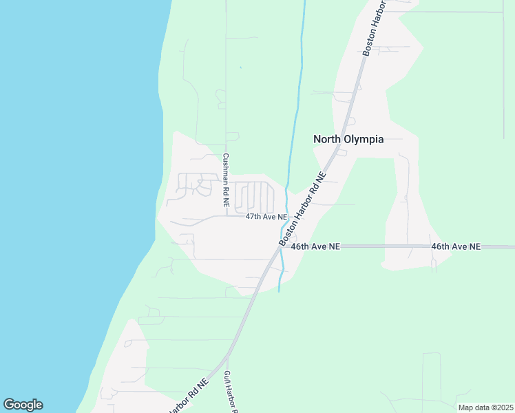 map of restaurants, bars, coffee shops, grocery stores, and more near 4806 Cushman Road Northeast in Olympia