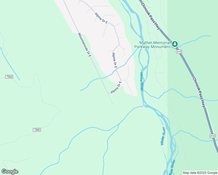map of restaurants, bars, coffee shops, grocery stores, and more near 17405 Mountainside Drive East in Enumclaw