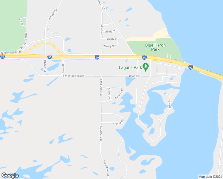 map of restaurants, bars, coffee shops, grocery stores, and more near 501 Crane Lane in Moses Lake