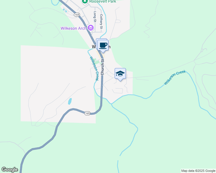 map of restaurants, bars, coffee shops, grocery stores, and more near 601 Cedar Street in Wilkeson
