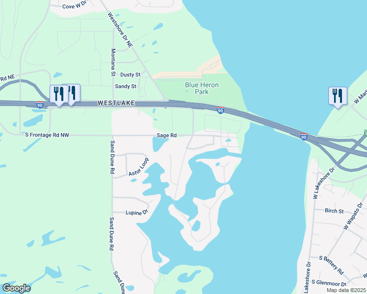 map of restaurants, bars, coffee shops, grocery stores, and more near 440 Laguna Drive in Moses Lake
