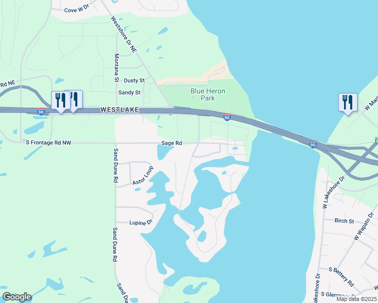 map of restaurants, bars, coffee shops, grocery stores, and more near 440 Laguna Drive in Moses Lake
