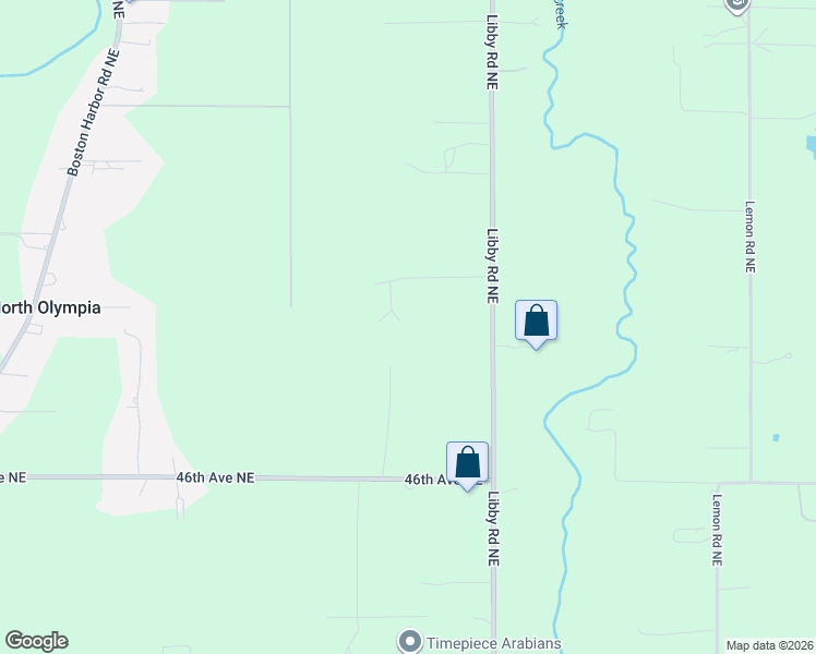 map of restaurants, bars, coffee shops, grocery stores, and more near 4999 Libby Road Northeast in Olympia