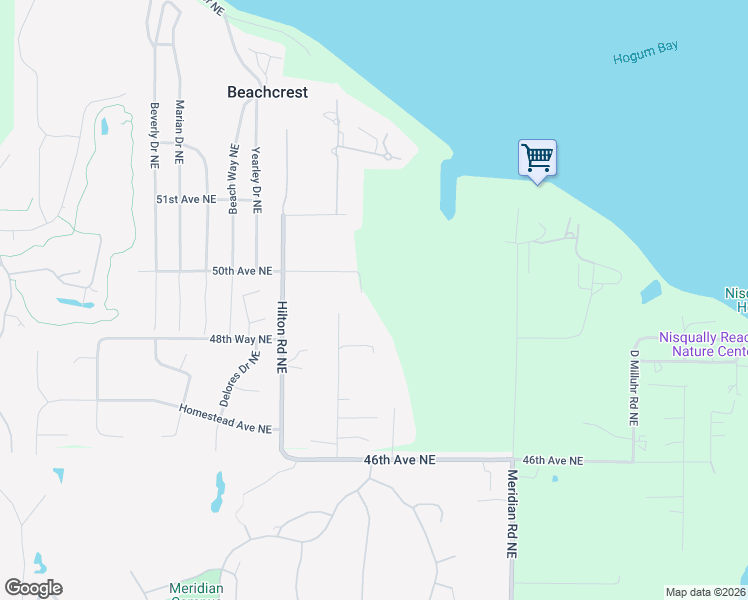 map of restaurants, bars, coffee shops, grocery stores, and more near 4822 Center Lane Northeast in Olympia