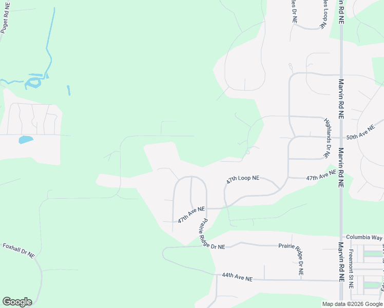 map of restaurants, bars, coffee shops, grocery stores, and more near 6706 Prairie Ridge Drive Northeast in Olympia