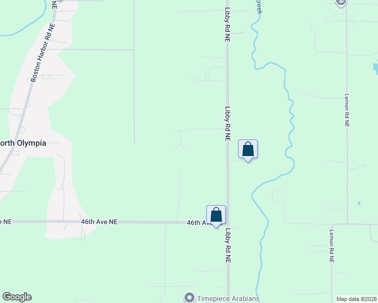 map of restaurants, bars, coffee shops, grocery stores, and more near 4999 Libby Road Northeast in Olympia