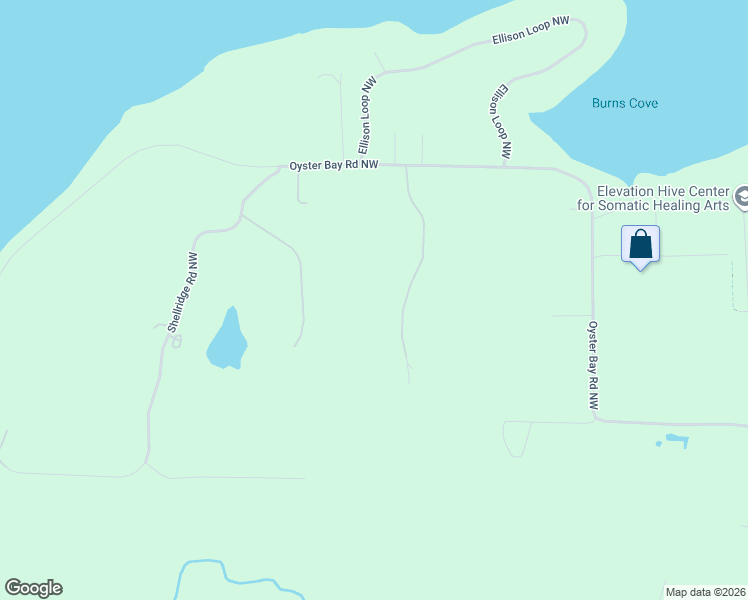 map of restaurants, bars, coffee shops, grocery stores, and more near 4817 Ashram Lane Northwest in Olympia