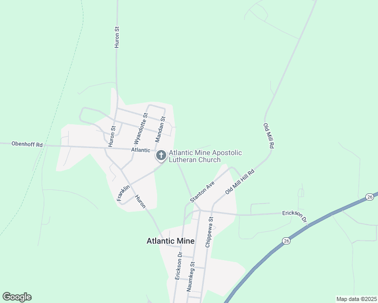 map of restaurants, bars, coffee shops, grocery stores, and more near Stratton Avenue in Houghton County