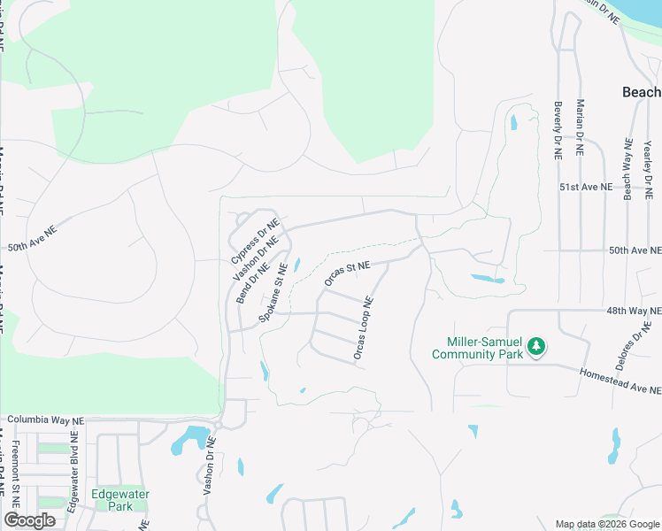 map of restaurants, bars, coffee shops, grocery stores, and more near 5056 Meriwood Drive Northeast in Lacey