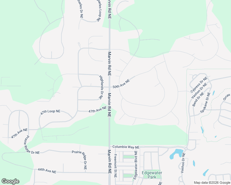 map of restaurants, bars, coffee shops, grocery stores, and more near 4935 Skylark Street Northeast in Lacey