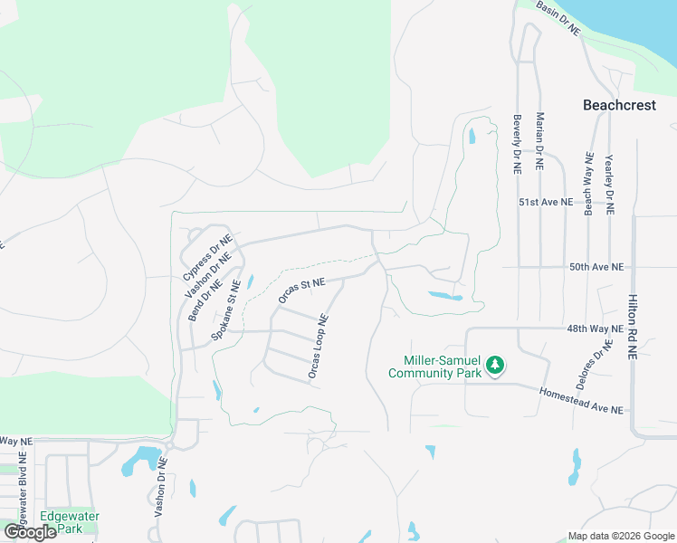 map of restaurants, bars, coffee shops, grocery stores, and more near 5035 Orcas Street Northeast in Lacey