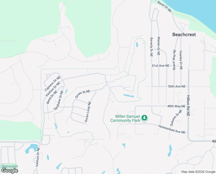 map of restaurants, bars, coffee shops, grocery stores, and more near 4955 Meriwood Drive Northeast in Lacey
