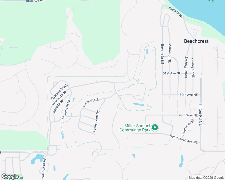 map of restaurants, bars, coffee shops, grocery stores, and more near 4955 Meriwood Drive Northeast in Lacey