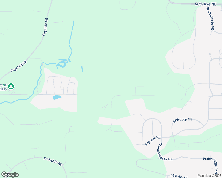 map of restaurants, bars, coffee shops, grocery stores, and more near 4931 Foxtrail Drive Northeast in Olympia