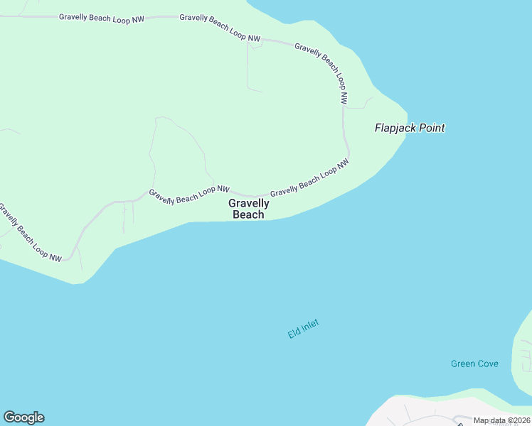 map of restaurants, bars, coffee shops, grocery stores, and more near 3236 Gravelly Beach Loop Northwest in Olympia
