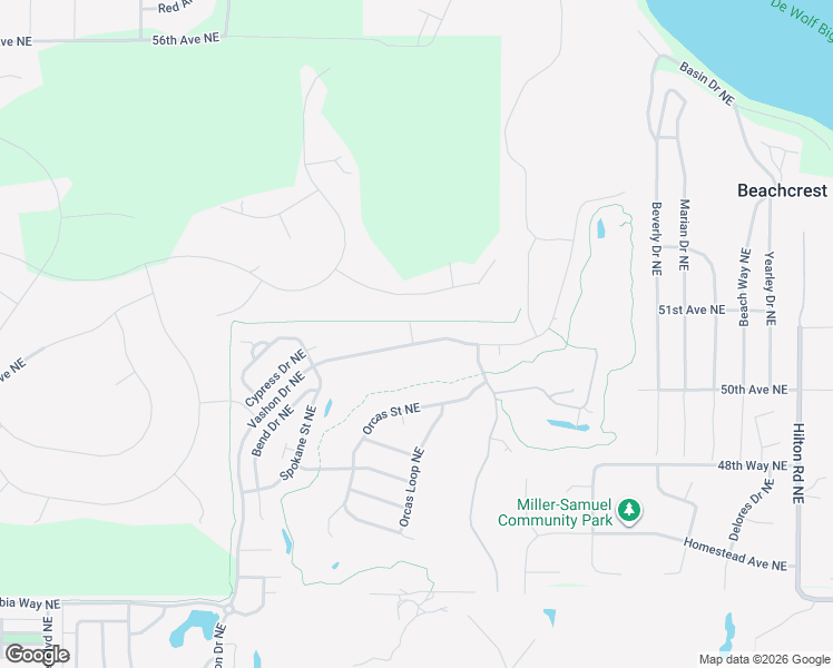 map of restaurants, bars, coffee shops, grocery stores, and more near 8324 Vashon Drive Northeast in Lacey