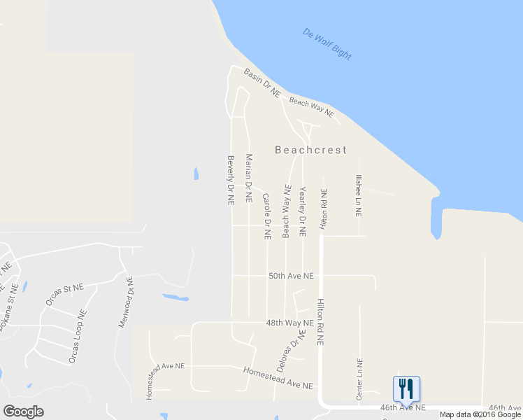 map of restaurants, bars, coffee shops, grocery stores, and more near 5147 Carole Drive Northeast in Olympia