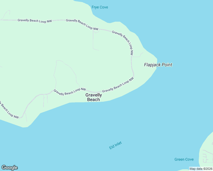 map of restaurants, bars, coffee shops, grocery stores, and more near 3301 Gravelly Beach Loop Northwest in Olympia
