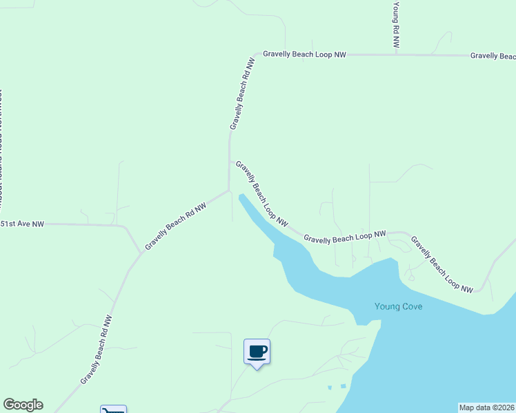 map of restaurants, bars, coffee shops, grocery stores, and more near 2124 Gravelly Beach Loop Northwest in Olympia