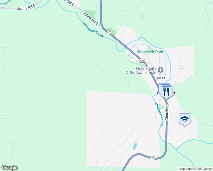map of restaurants, bars, coffee shops, grocery stores, and more near 16517 280th Avenue in Wilkeson