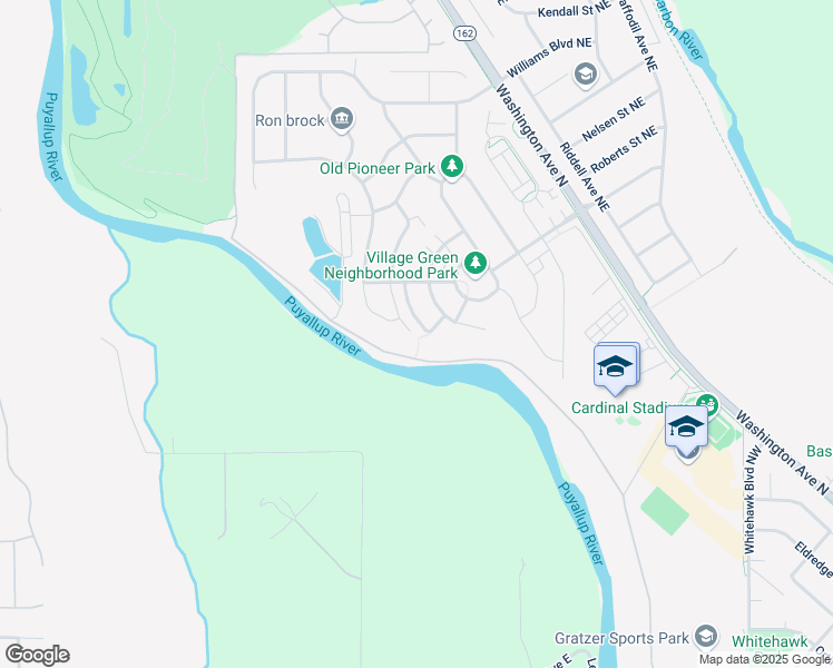 map of restaurants, bars, coffee shops, grocery stores, and more near 902 Van Ogle Lane Northwest in Orting