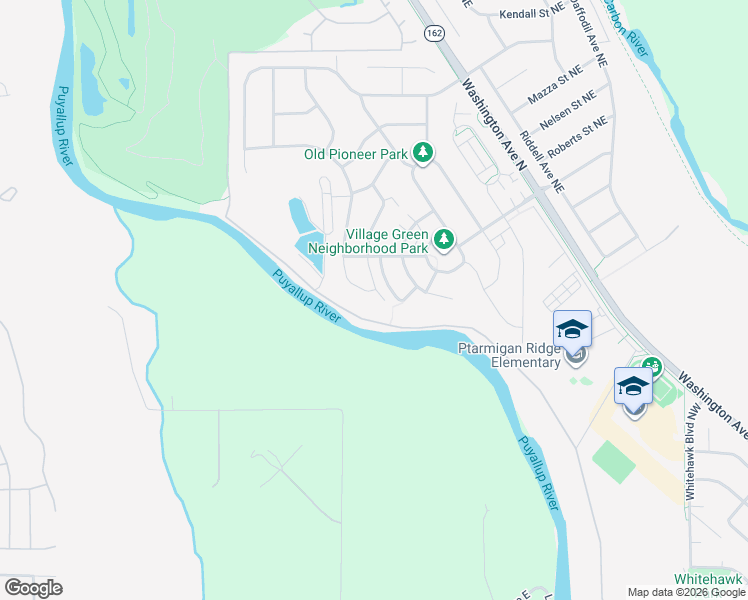 map of restaurants, bars, coffee shops, grocery stores, and more near 903 Van Ogle Lane Northwest in Orting