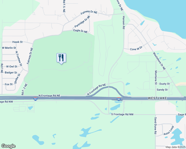 map of restaurants, bars, coffee shops, grocery stores, and more near 626 Thunderbird Way South in Mattawa