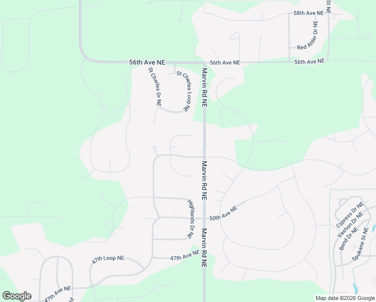 map of restaurants, bars, coffee shops, grocery stores, and more near 5240 Deerfield Park Court Northeast in Olympia