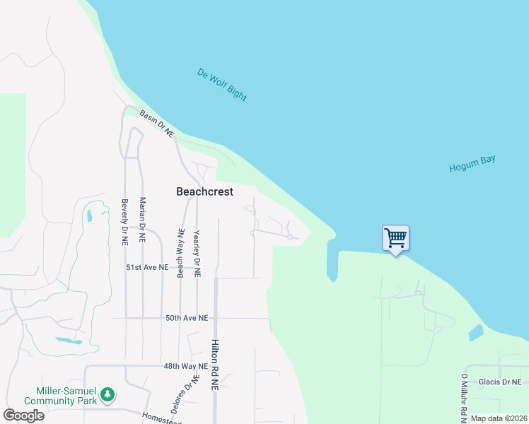 map of restaurants, bars, coffee shops, grocery stores, and more near 5234 Illahee Lane Northeast in Olympia