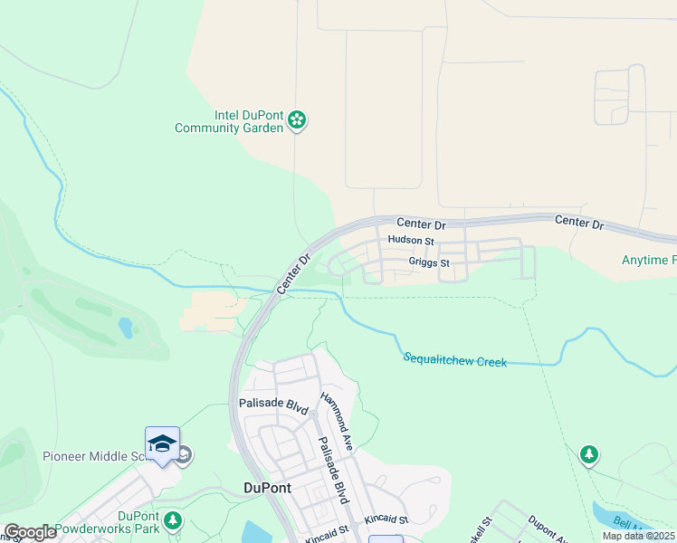 map of restaurants, bars, coffee shops, grocery stores, and more near 1373 Hudson Street in DuPont