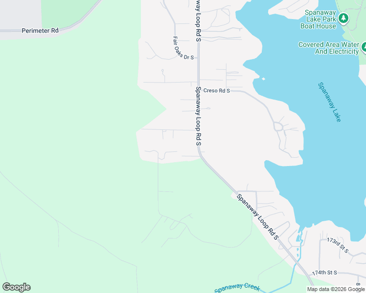 map of restaurants, bars, coffee shops, grocery stores, and more near 1724 164th Street South in Spanaway