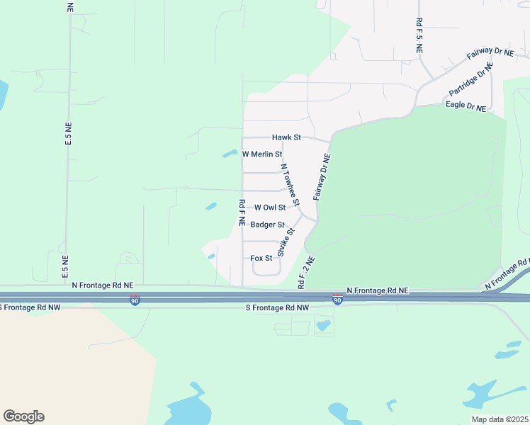 map of restaurants, bars, coffee shops, grocery stores, and more near 4721 West Owl Street in Moses Lake