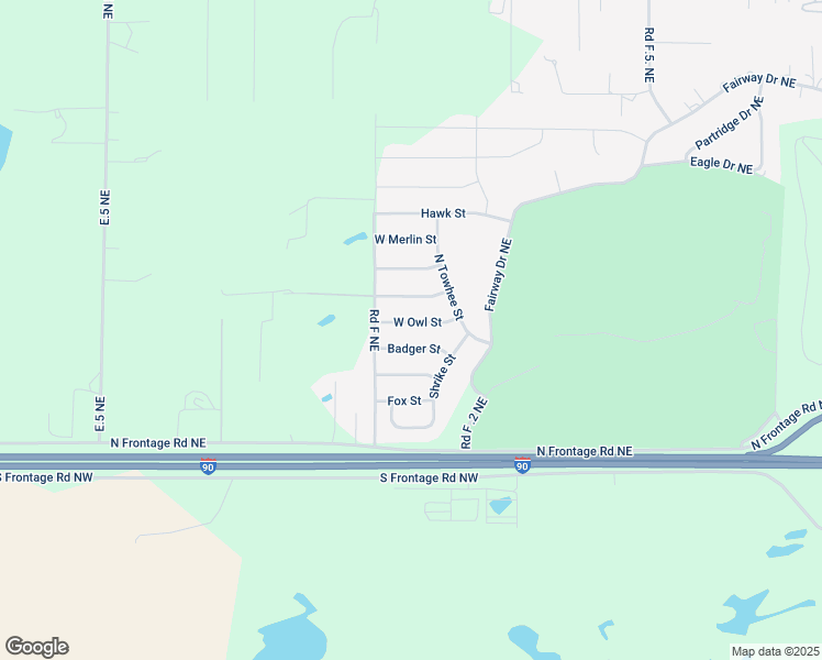 map of restaurants, bars, coffee shops, grocery stores, and more near 4721 West Owl Street in Moses Lake