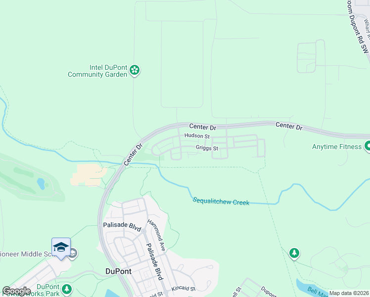 map of restaurants, bars, coffee shops, grocery stores, and more near 1293 Griggs Street in DuPont