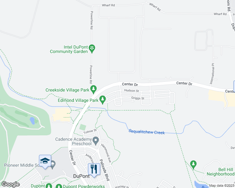 map of restaurants, bars, coffee shops, grocery stores, and more near 2637 Bronson Avenue in DuPont