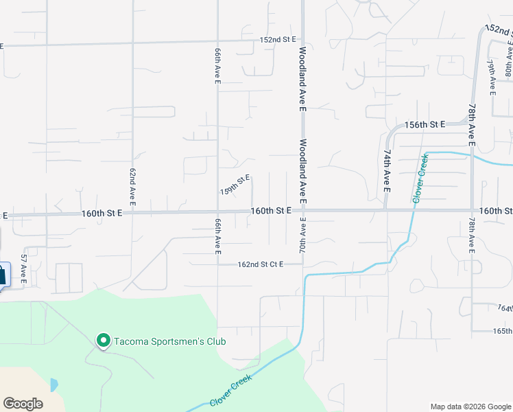 map of restaurants, bars, coffee shops, grocery stores, and more near 15937 67th Avenue Court East in Puyallup