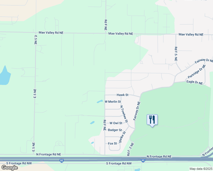 map of restaurants, bars, coffee shops, grocery stores, and more near 4740 West Wren Street in Moses Lake
