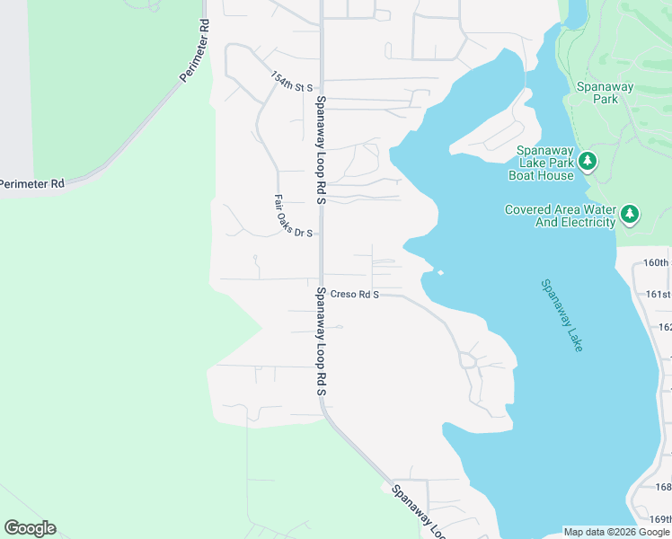 map of restaurants, bars, coffee shops, grocery stores, and more near 16006 Spanaway Loop Road South in Spanaway