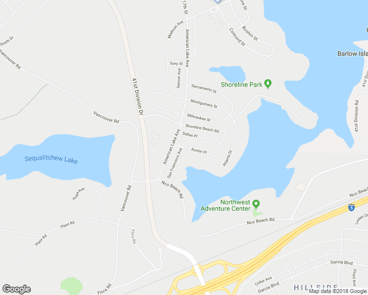 map of restaurants, bars, coffee shops, grocery stores, and more near 4517 Austin Place in Tacoma