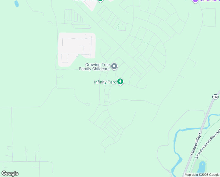 map of restaurants, bars, coffee shops, grocery stores, and more near 20006 156th Street East in Sumner