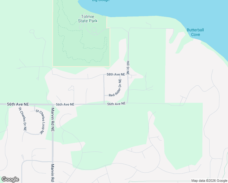 map of restaurants, bars, coffee shops, grocery stores, and more near 5645 Red Alder Drive Northeast in Olympia