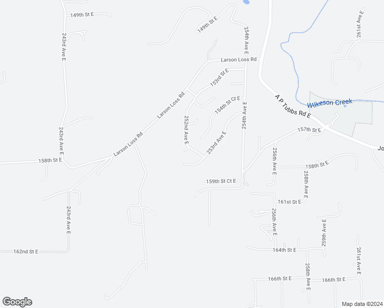 map of restaurants, bars, coffee shops, grocery stores, and more near 15710 252nd Avenue East in Buckley