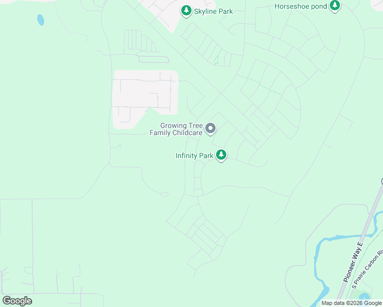 map of restaurants, bars, coffee shops, grocery stores, and more near 15512 205th Avenue East in Bonney Lake