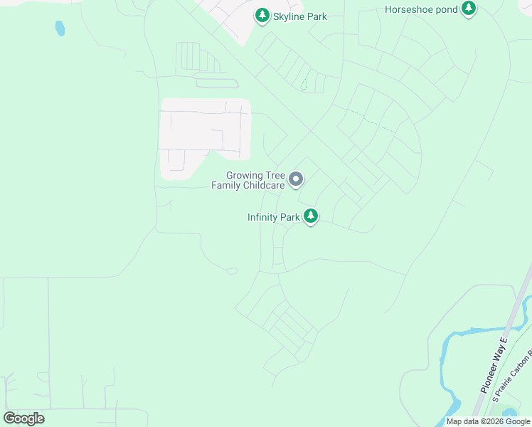 map of restaurants, bars, coffee shops, grocery stores, and more near 15512 205th Avenue East in Bonney Lake