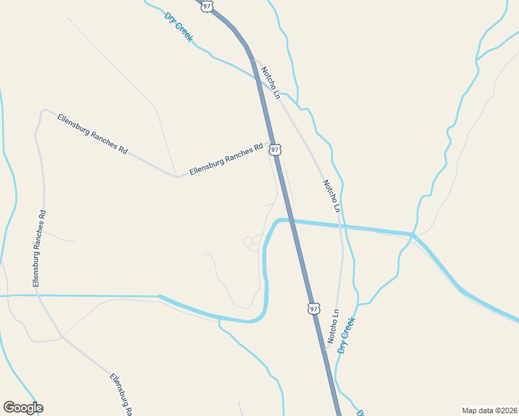 map of restaurants, bars, coffee shops, grocery stores, and more near 6440 Ellensburg Ranches Road in Ellensburg