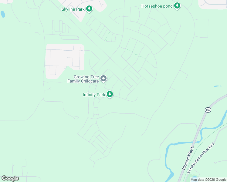 map of restaurants, bars, coffee shops, grocery stores, and more near 20006 156th Street East in Sumner